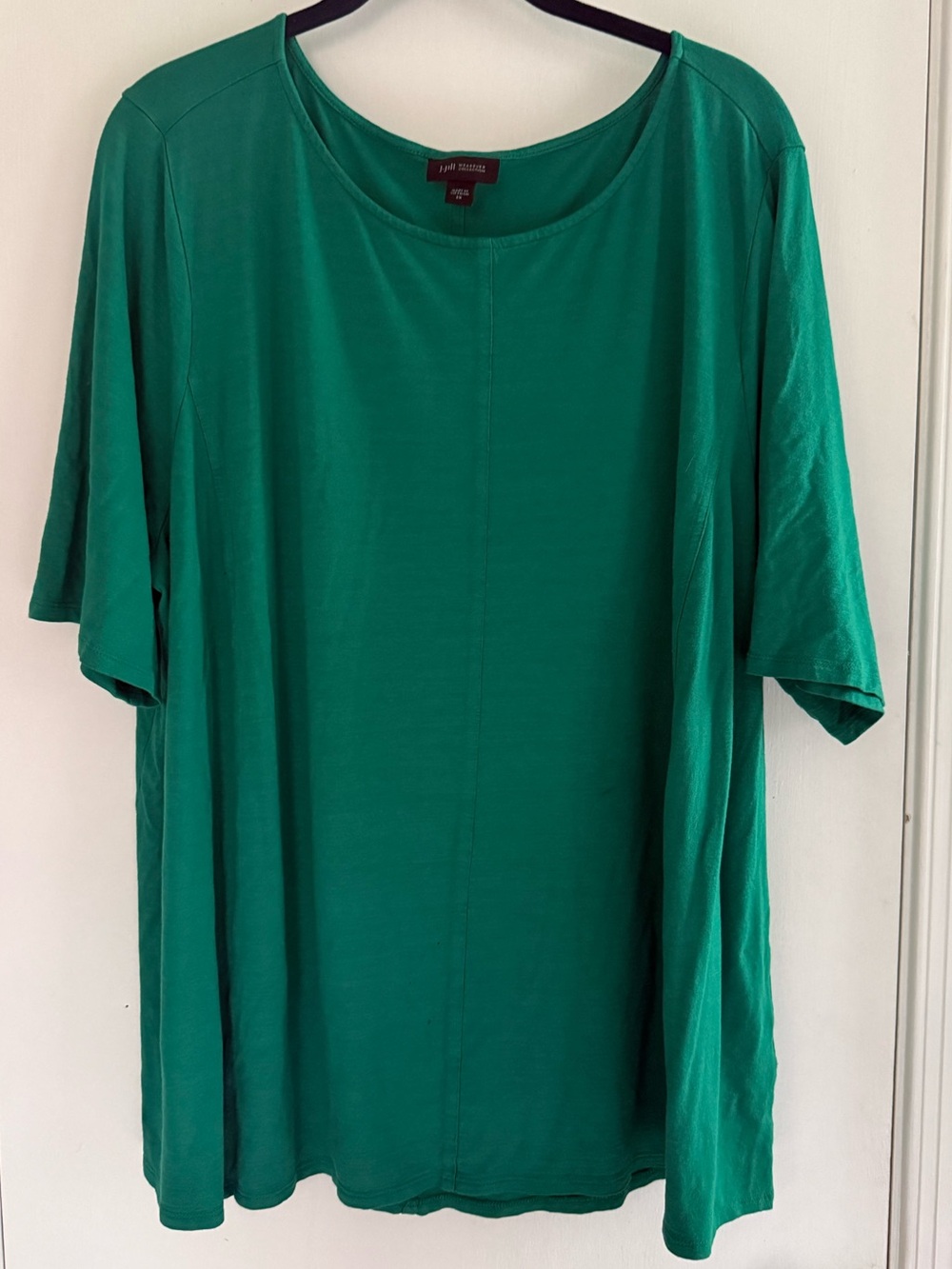 J. Jill Bright Emerald Green Short Sleeve Scoop Neck Tee Size 2X